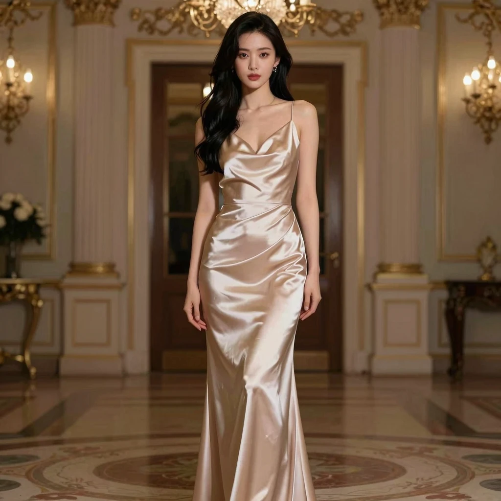 Silk Evening Dress at Tlixarenprvol