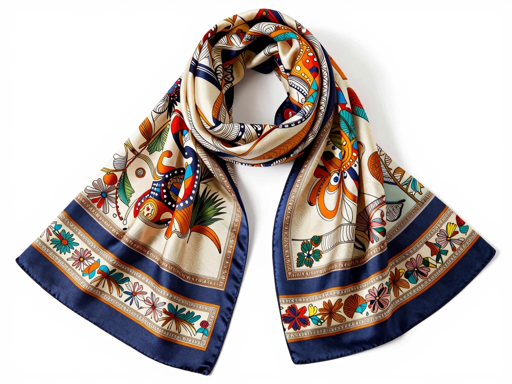 Silk Print Scarf at Tlixarenprvol
